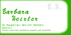 barbara weixler business card